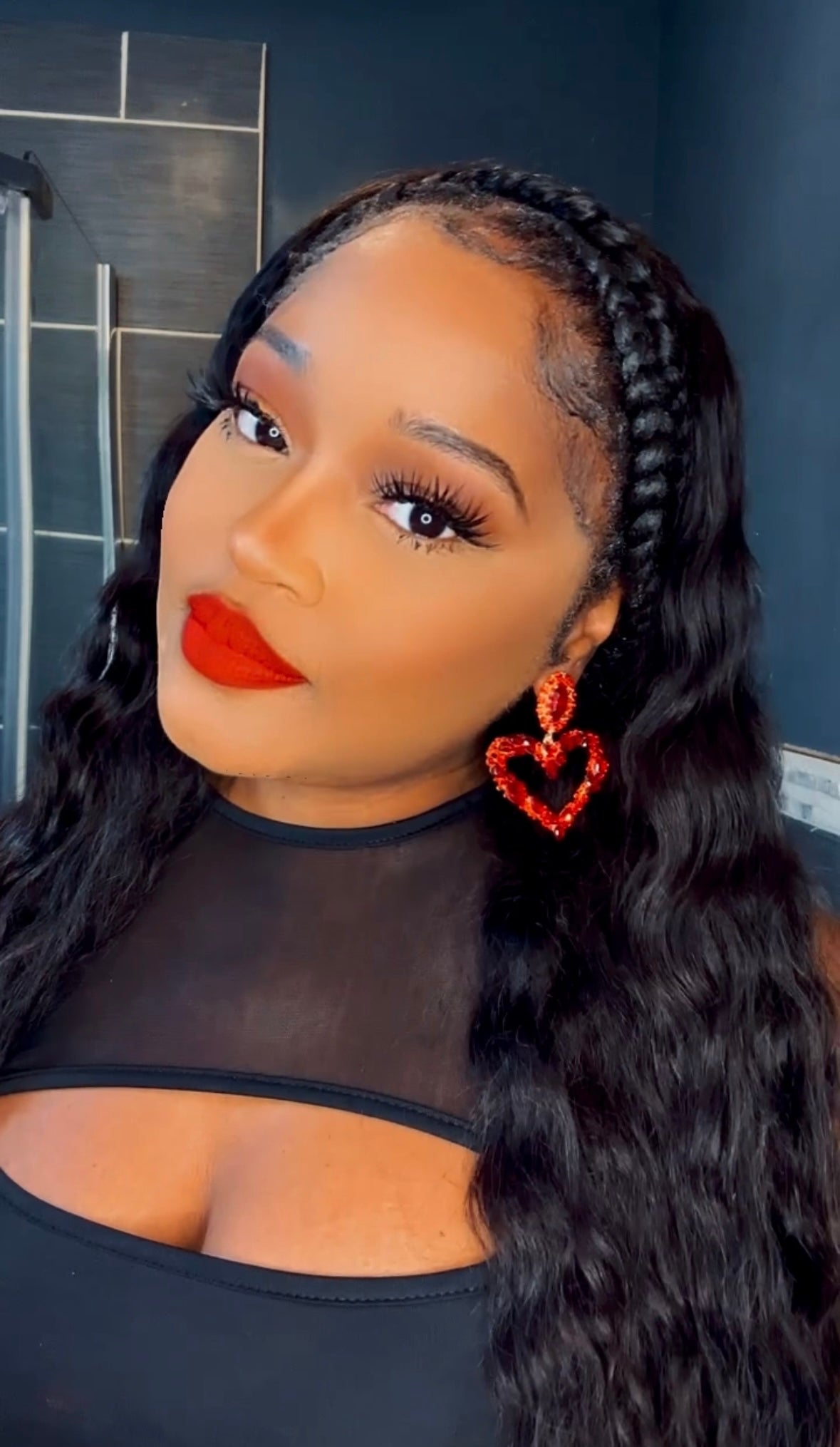 Spoil Me Red Diamante’ Earrings