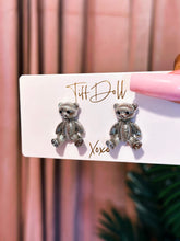 Load image into Gallery viewer, Teddy Glaze Earrings Bear Studs
