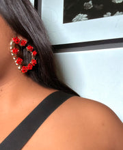 Load image into Gallery viewer, Roses Are Red Earrings (NO RESTOCK)
