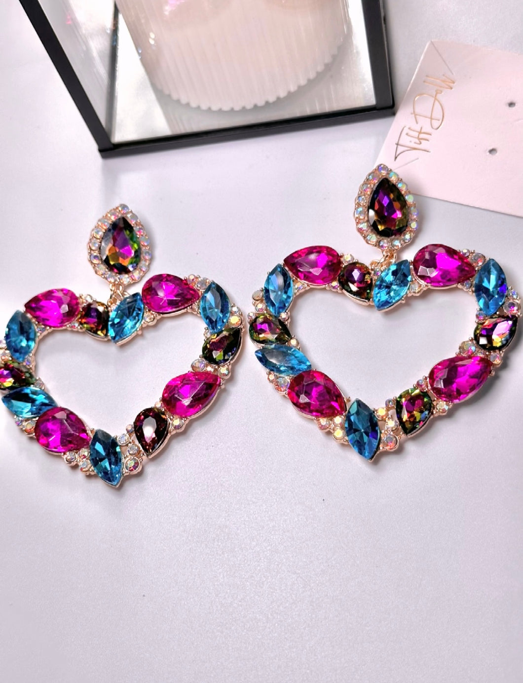 Julissa Gem Heart Diamante’ Earrings