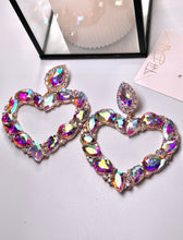 تحميل الصورة إلى عارض المعرض، Julissa Gem Heart Diamante’ Earrings
