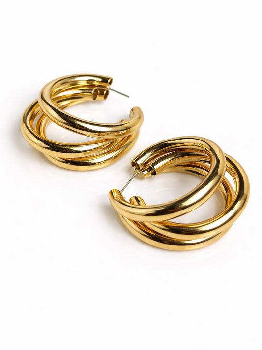 Yours Truly Gold Hoop Earrings