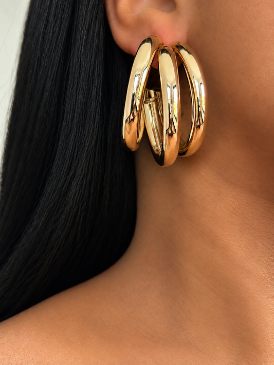Yours Truly Gold Hoop Earrings