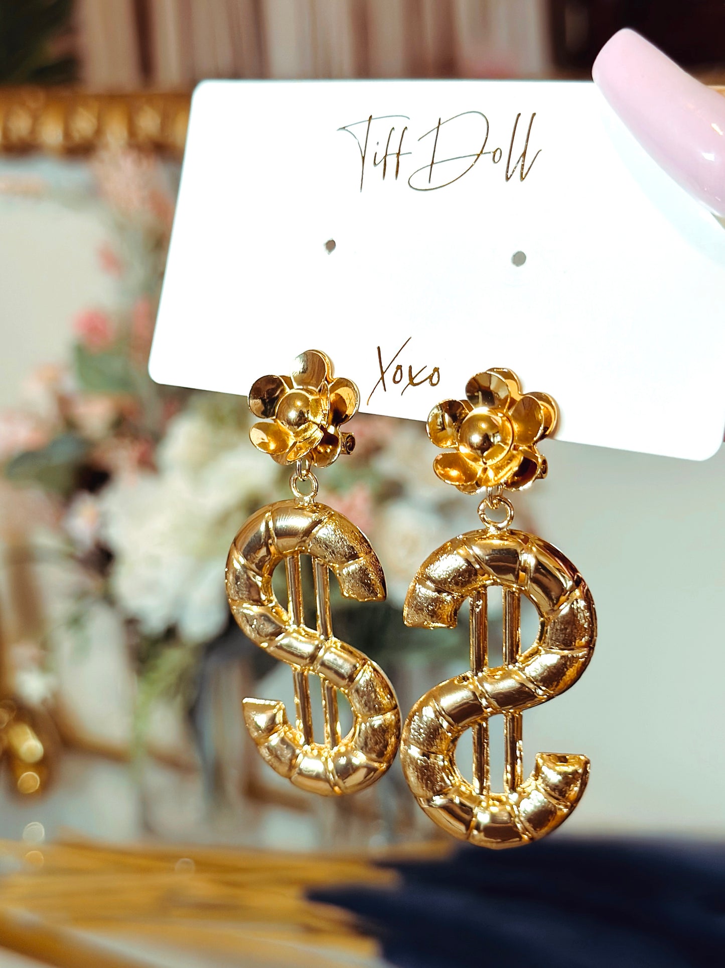 Money Maker Gold Earrings