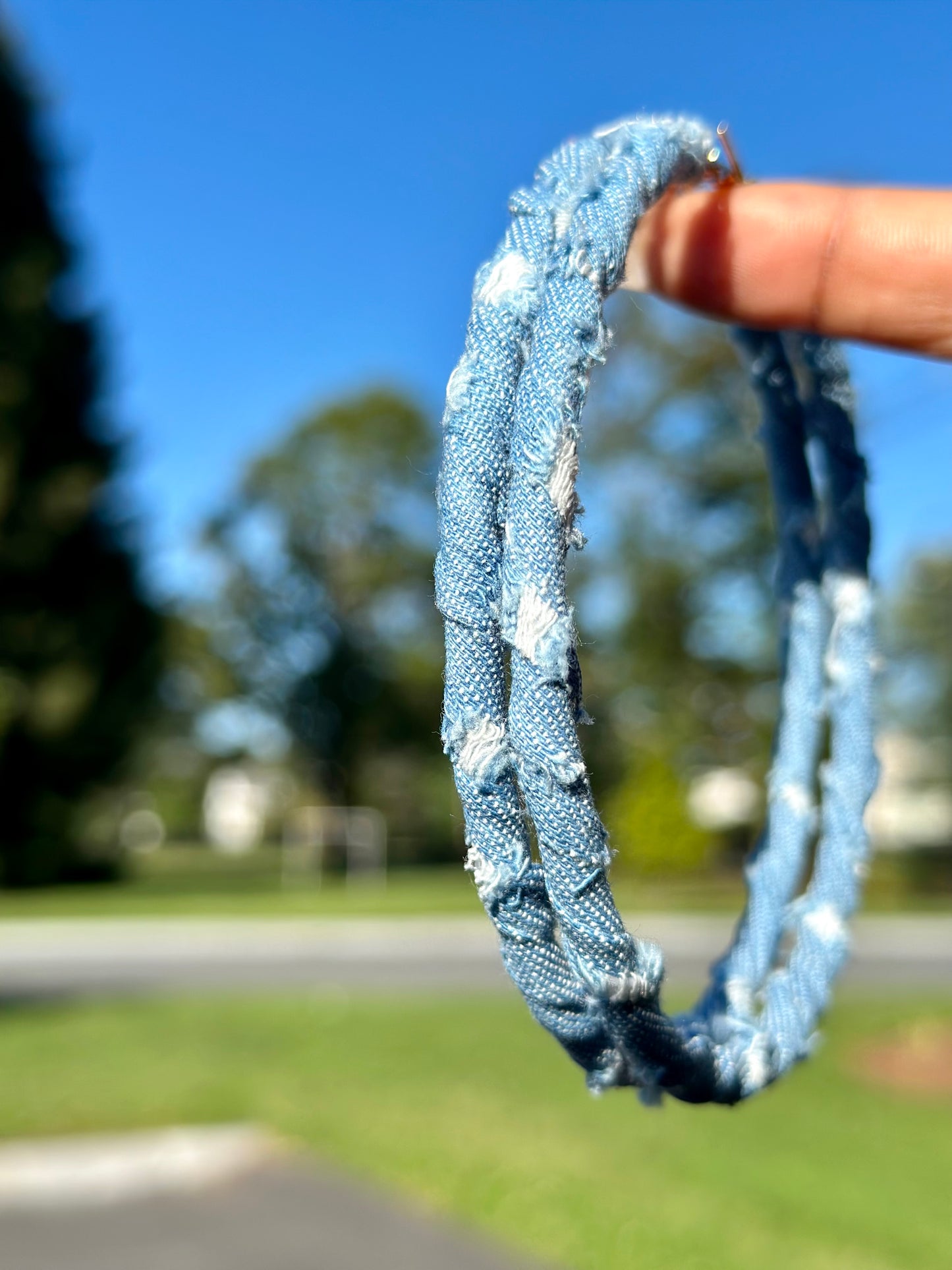 Milli Denim Hoop Earrings