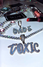 Load image into Gallery viewer, Toxic Babe Blue Custom Icy Necklace
