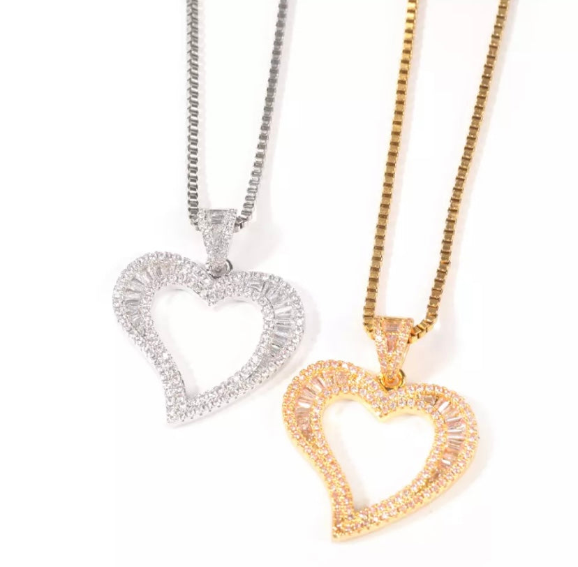 Sweet Love Icy Heart Necklace