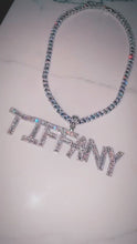 Load and play video in Gallery viewer, Custom Name Baguette Necklace
