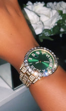 Load image into Gallery viewer, Glossy Green Icy Watch
