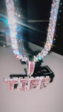 Load and play video in Gallery viewer, Custom Candy Coated Icy Collection Baguette Necklace
